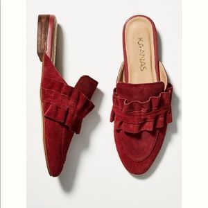 Kaanas Palermo Ruffle Slides from Anthropologie